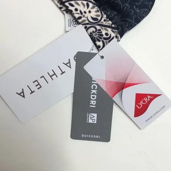 NWT athleta aqualux batik blue bikini top - Picture 5 of 8